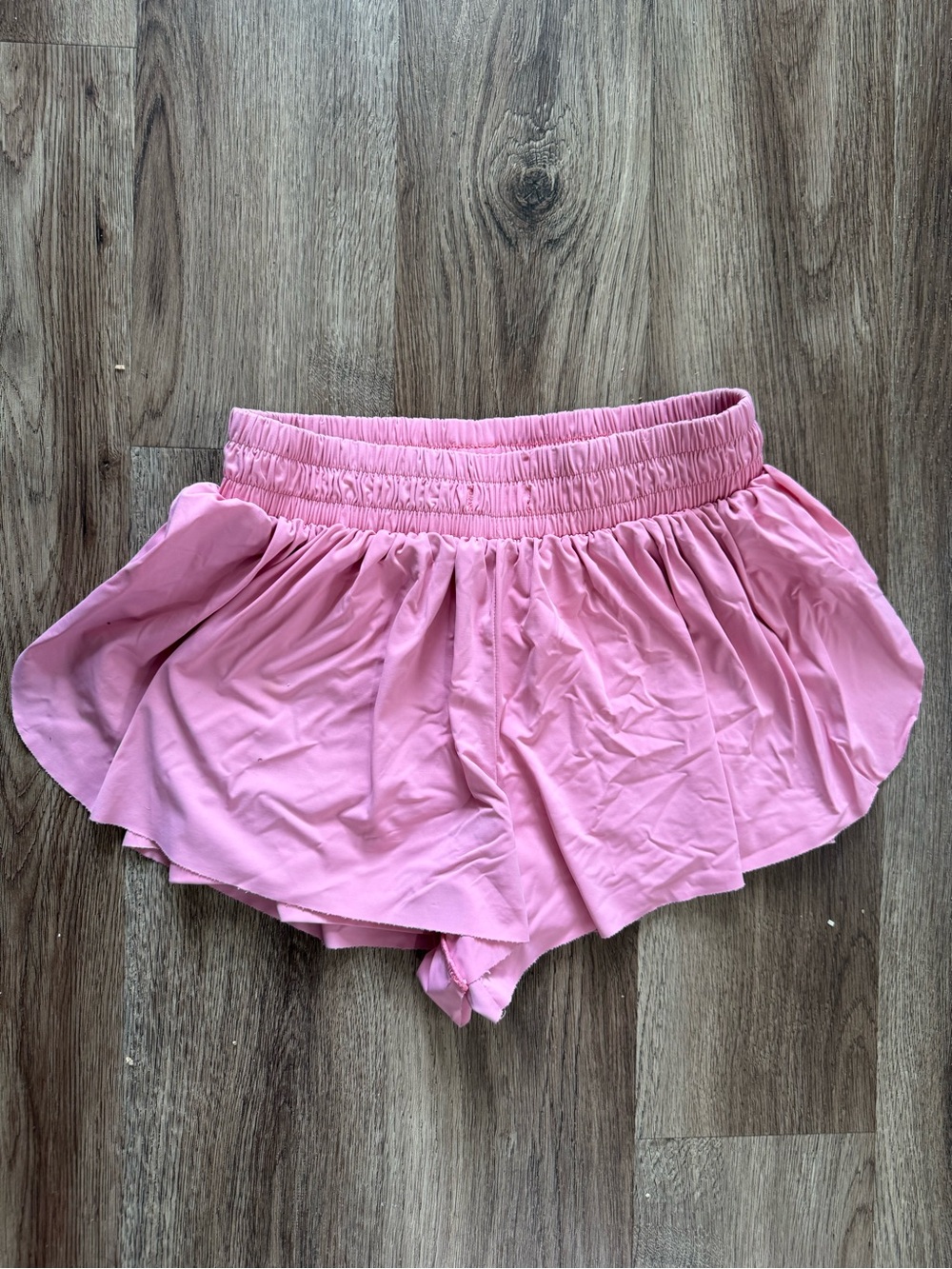 Pink Women's Athletic Ruffle Shorts